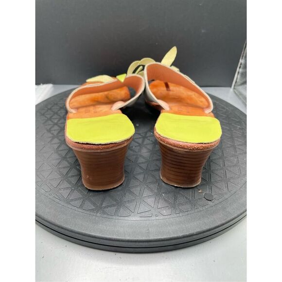 Vintage BOB BAKER Rare Retro Palm Tree Thong Leather Sandal Women’s Sz 7.5AA Y2K - Picture 4 of 11